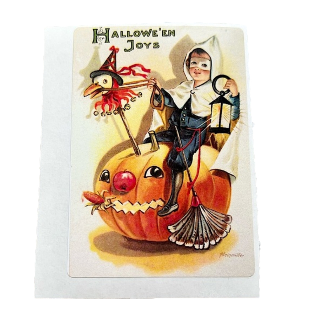 6/$12 🎃 Vintage Halloween Postcard Sticker